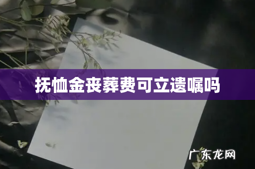 抚恤金丧葬费可立遗嘱吗