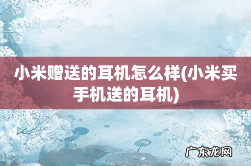 小米买手机送的耳机 小米赠送的耳机怎么样