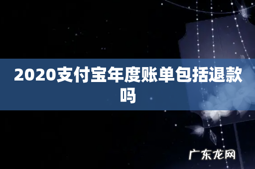 2020支付宝年度账单包括退款吗