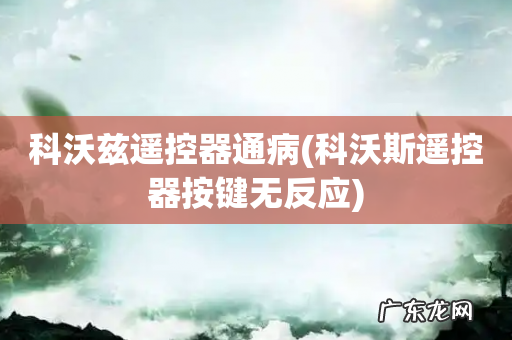 科沃斯遥控器按键无反应 科沃兹遥控器通病