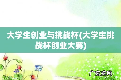 大学生挑战杯创业大赛 大学生创业与挑战杯