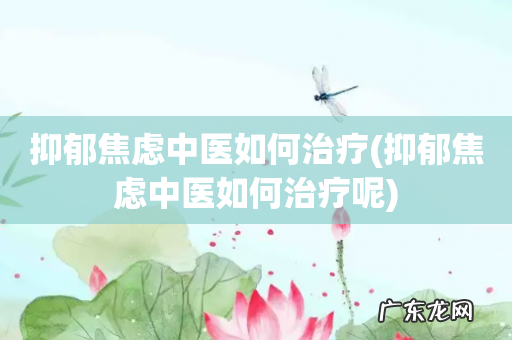 抑郁焦虑中医如何治疗呢 抑郁焦虑中医如何治疗