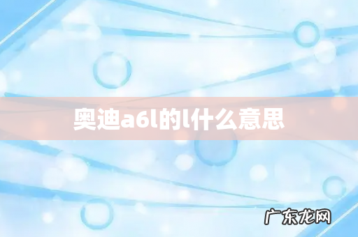 奥迪a6l的l什么意思