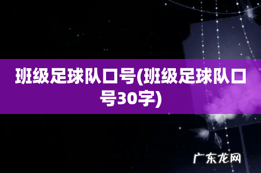 班级足球队口号30字 班级足球队口号