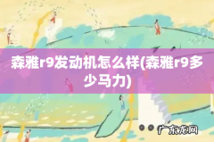 森雅r9多少马力 森雅r9发动机怎么样