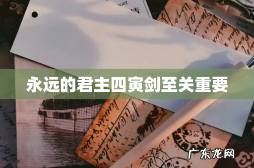 永远的君主四寅剑至关重要