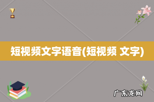短视频 文字 短视频文字语音