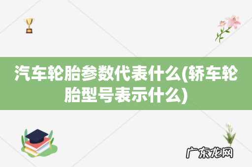 轿车轮胎型号表示什么 汽车轮胎参数代表什么
