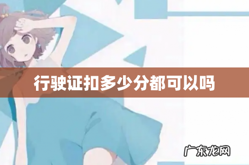 行驶证扣多少分都可以吗