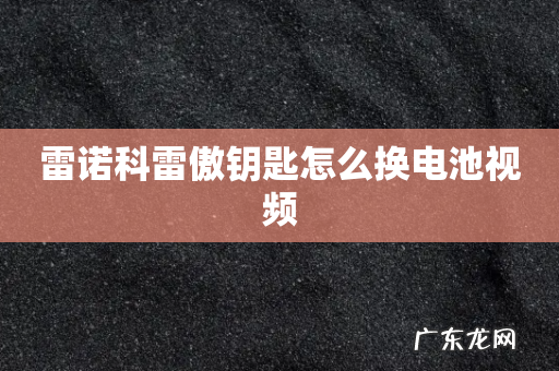 雷诺科雷傲钥匙怎么换电池视频