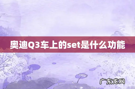 奥迪Q3车上的set是什么功能