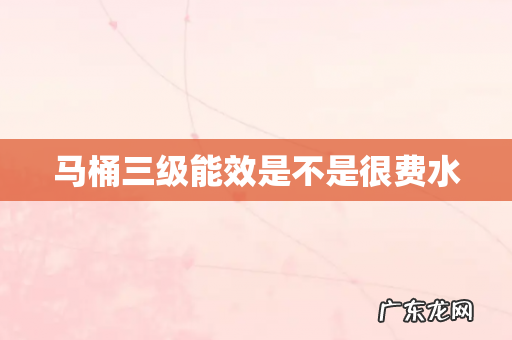 马桶三级能效是不是很费水