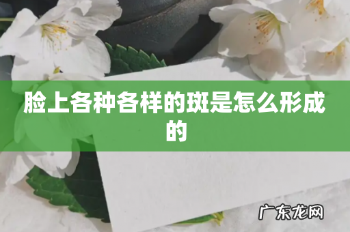 脸上各种各样的斑是怎么形成的
