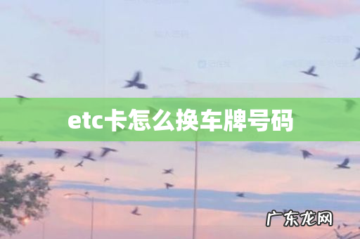 etc卡怎么换车牌号码