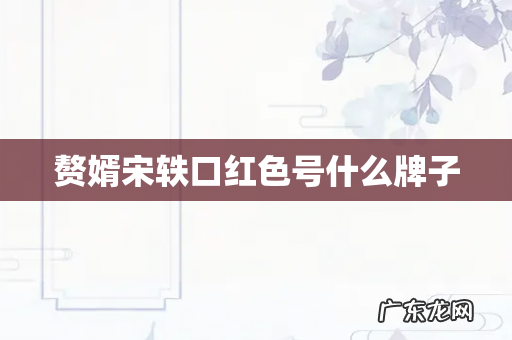 赘婿宋轶口红色号什么牌子