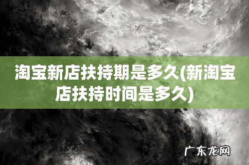 新淘宝店扶持时间是多久 淘宝新店扶持期是多久