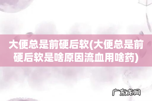 大便总是前硬后软是啥原因流血用啥药 大便总是前硬后软