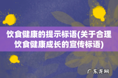 关于合理饮食健康成长的宣传标语 饮食健康的提示标语