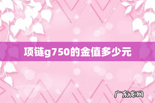 项链g750的金值多少元