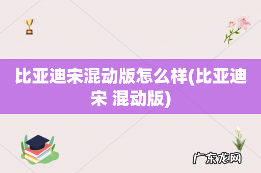比亚迪宋 混动版 比亚迪宋混动版怎么样