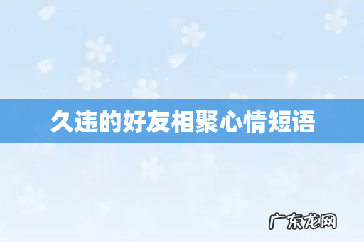 久违的好友相聚心情短语