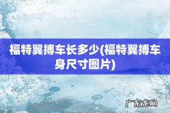 福特翼搏车身尺寸图片 福特翼搏车长多少