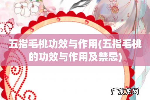 五指毛桃的功效与作用及禁忌 五指毛桃功效与作用