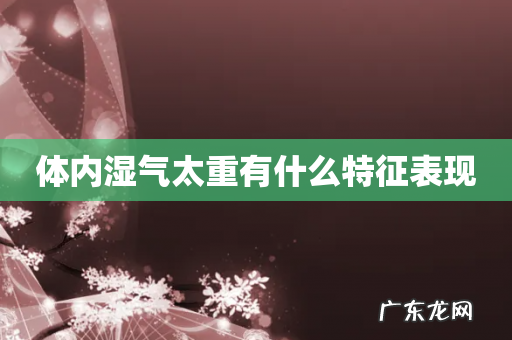 体内湿气太重有什么特征表现