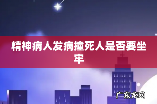 精神病人发病撞死人是否要坐牢