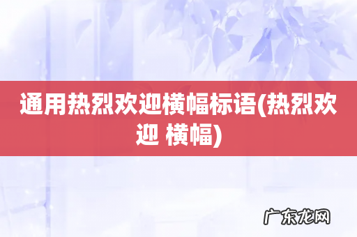 热烈欢迎 横幅 通用热烈欢迎横幅标语