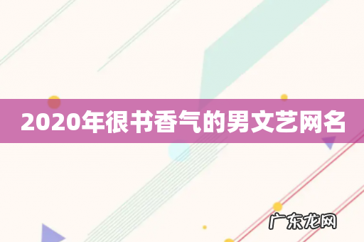 2020年很书香气的男文艺网名