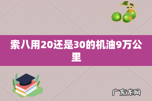 索八用20还是30的机油9万公里