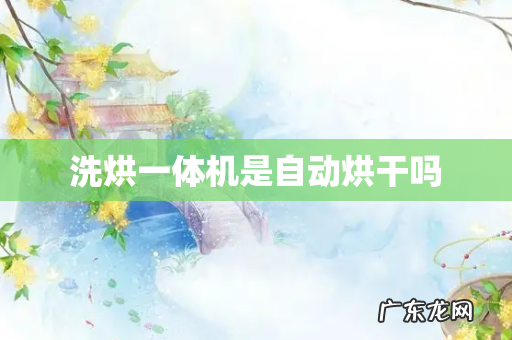 洗烘一体机是自动烘干吗