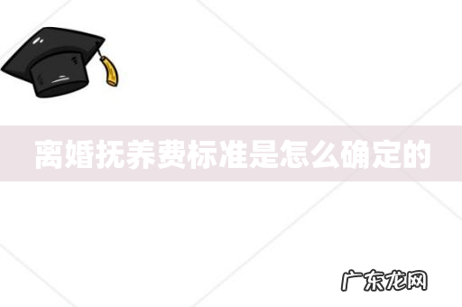 离婚抚养费标准是怎么确定的