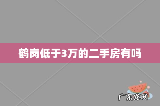 鹤岗低于3万的二手房有吗