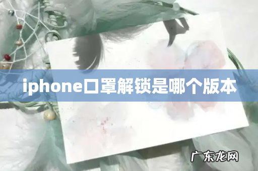 iphone口罩解锁是哪个版本