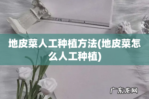 地皮菜怎么人工种植 地皮菜人工种植方法
