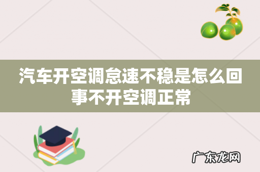 汽车开空调怠速不稳是怎么回事不开空调正常
