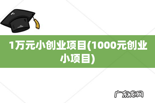 1000元创业小项目 1万元小创业项目