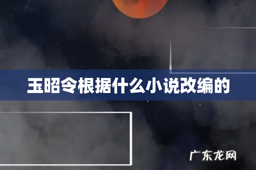 玉昭令根据什么小说改编的