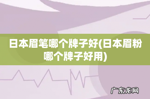 日本眉粉哪个牌子好用 日本眉笔哪个牌子好