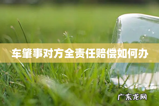 车肇事对方全责任赔偿如何办