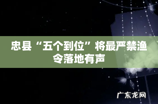 忠县“五个到位”将最严禁渔令落地有声