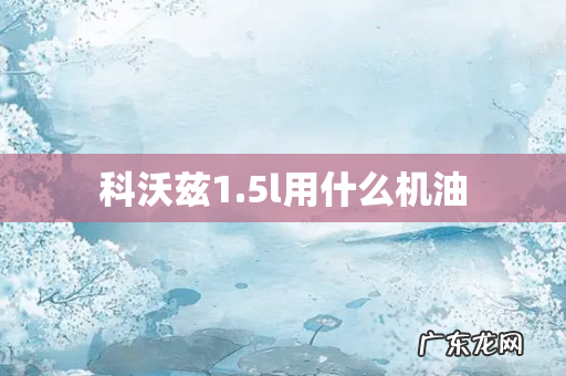 科沃兹1.5l用什么机油