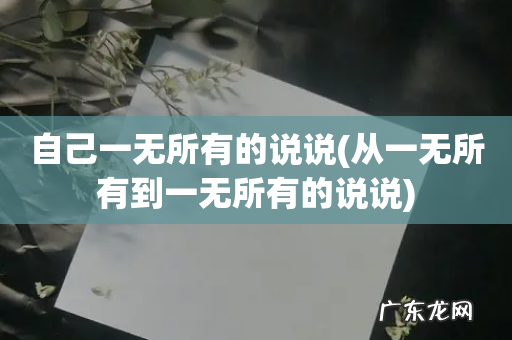 从一无所有到一无所有的说说 自己一无所有的说说
