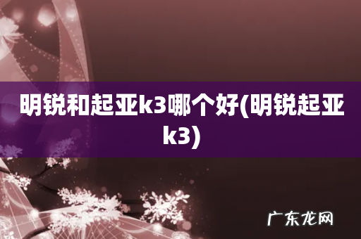 明锐起亚k3 明锐和起亚k3哪个好