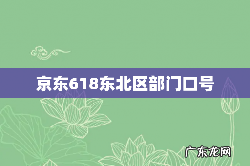 京东618东北区部门口号