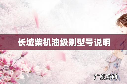 长城柴机油级别型号说明