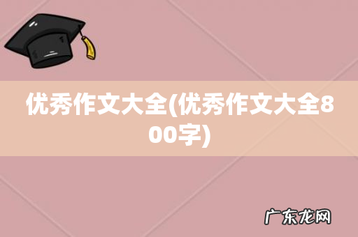 优秀作文大全800字 优秀作文大全