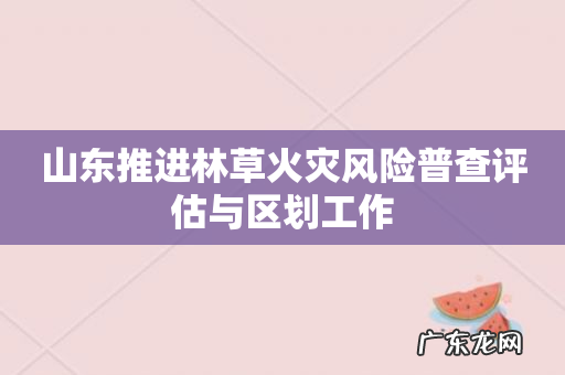 山东推进林草火灾风险普查评估与区划工作